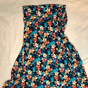 Lularoe Maxi Skirt Floral Hawaiian